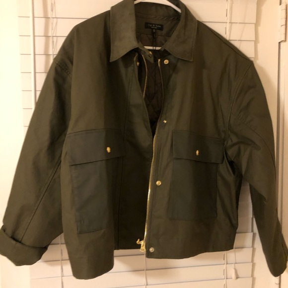 rag & bone Olive Green Utility Jacket with Quilted Liner - Picture 5 of 6
